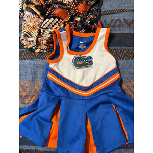 Girls Nike Cheerleader Dress 18M Blue Orange